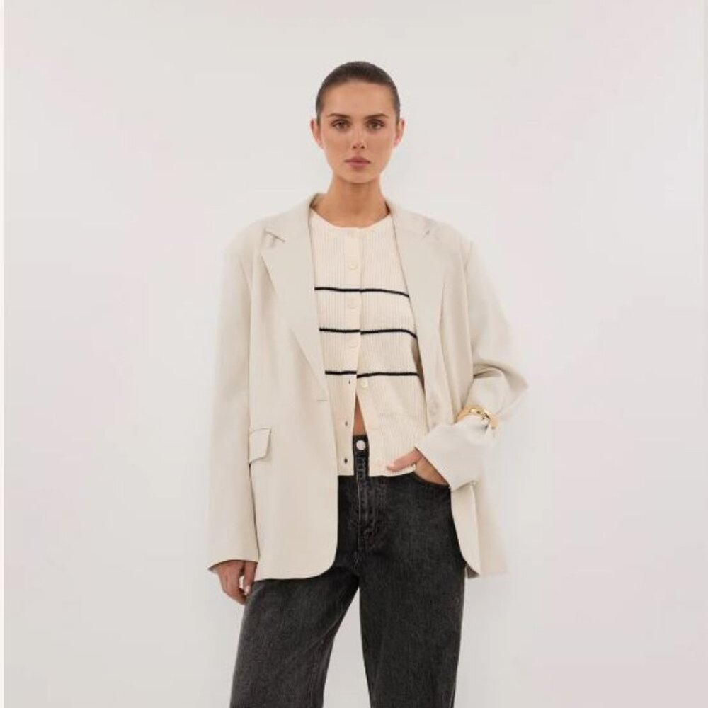 DISSH Kate Cream Stripe Knit Vest Size XS